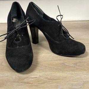 Nine West Suede bootie Heels Black